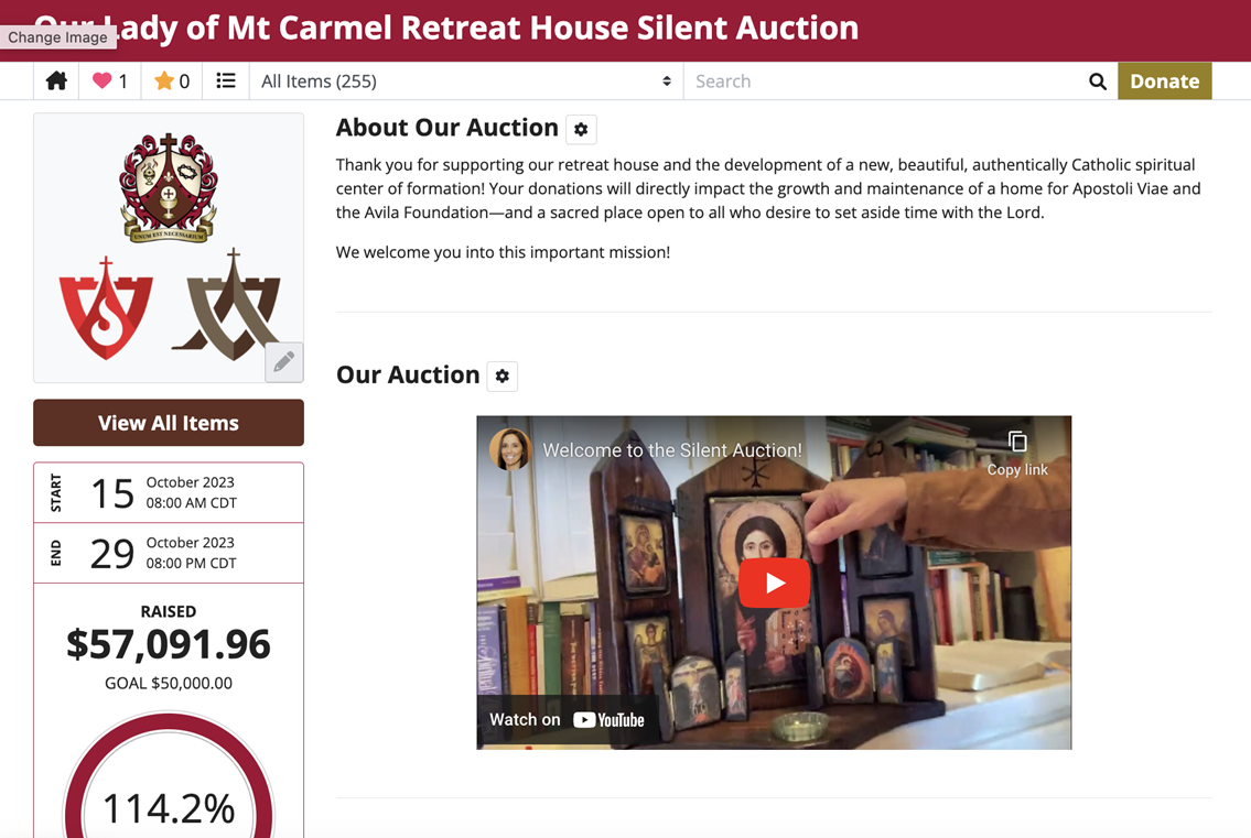silent auction page silent auction page
